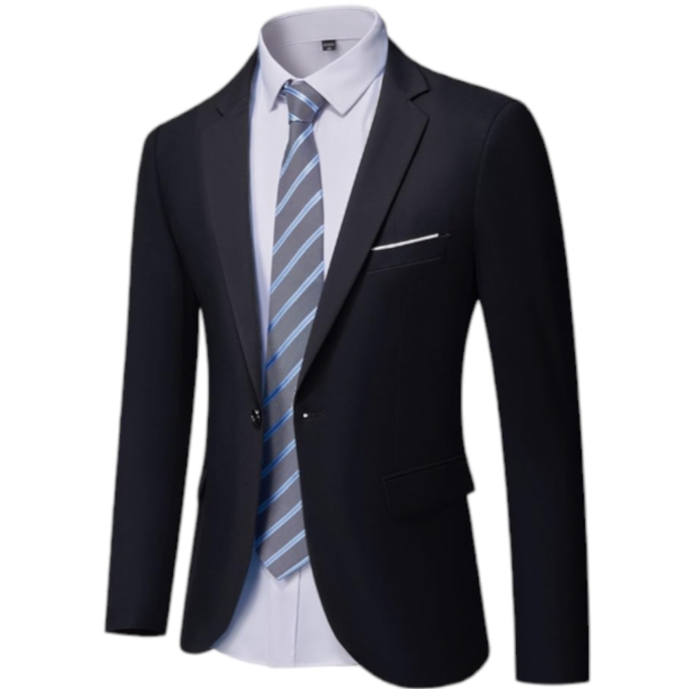 YND SINGLE BUTTON JACKET /BLACK/ MEDIUM MODERN SLIM FIT